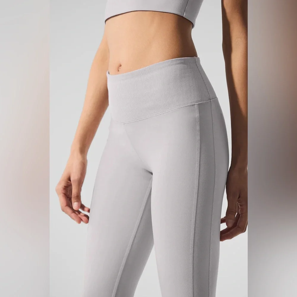 ALO YOGA | ✨NEW✨ Washed Alosoft High-Waist Lounge Legging in Grey Sky Wash